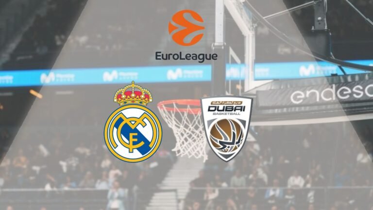 Real Madrid vs Dubai Basketball durante un partido de Euroliga en el Movistar Arena.